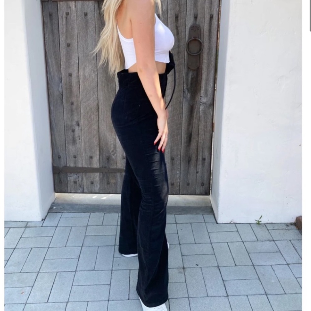 NEW Free People Jayde Corduroy High Rise Flare Black Pants 30 - Picture 10 of 16